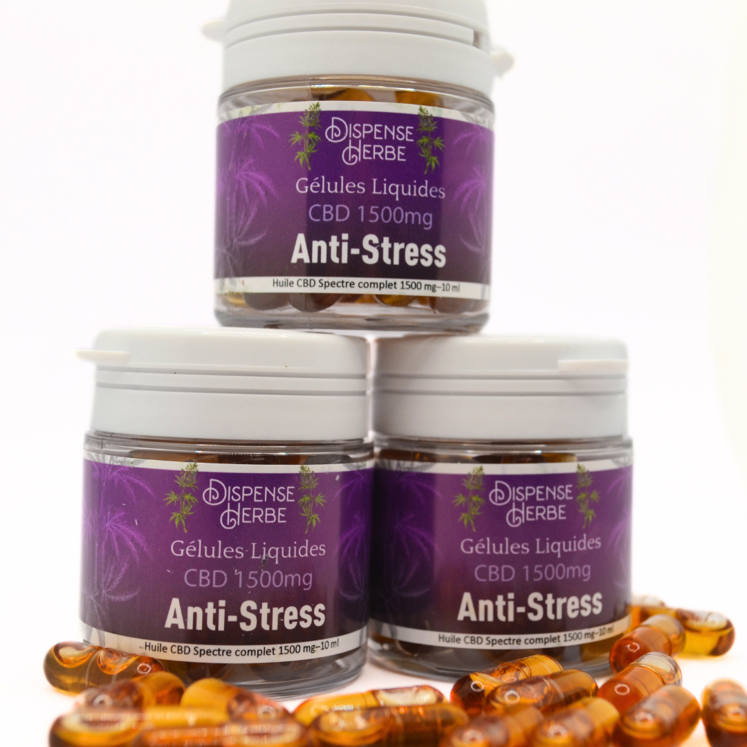 Gélules Liquides CBD Anti-Stress - DispenseHerbe 🍀