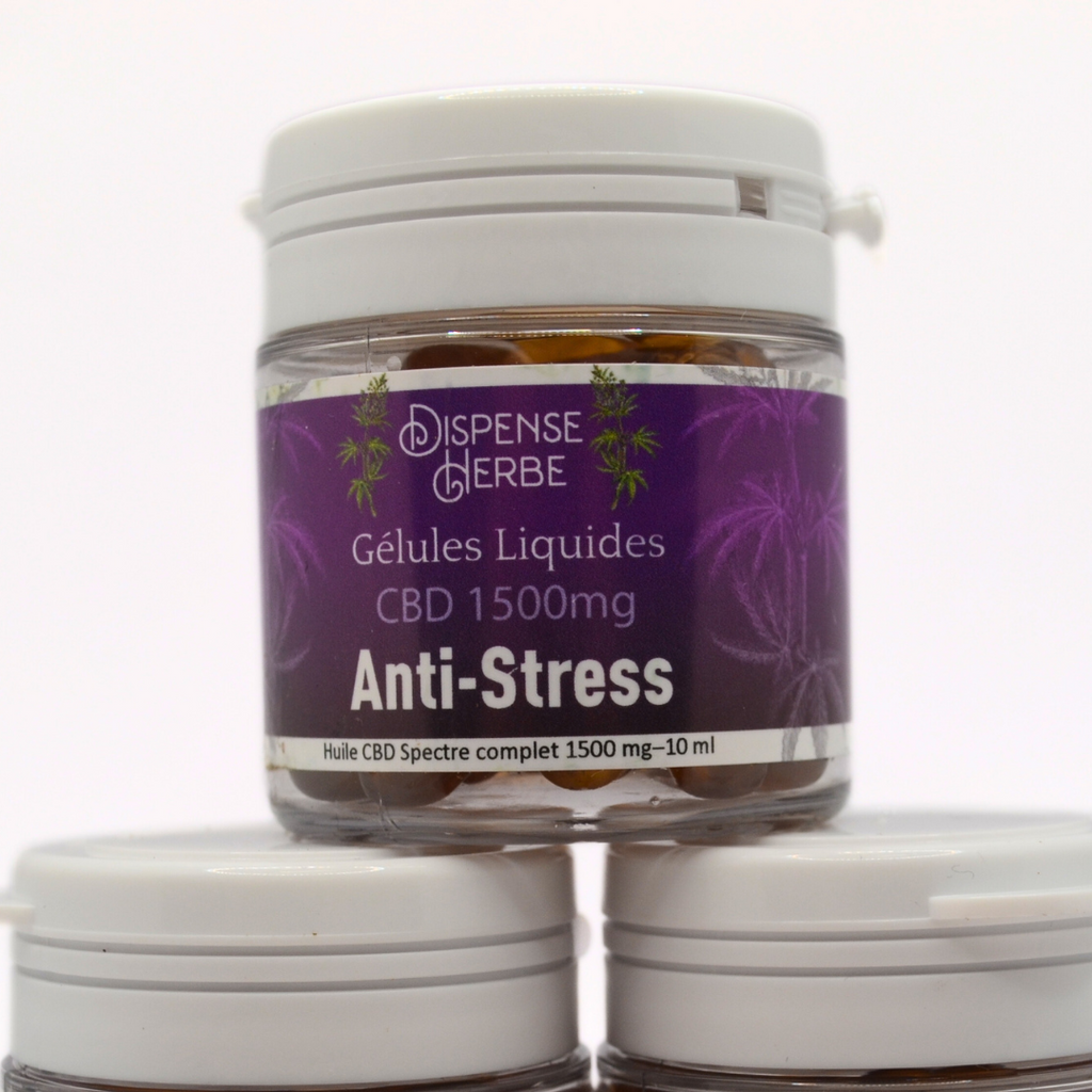 Gélules Liquides CBD Anti-Stress - DispenseHerbe 🍀