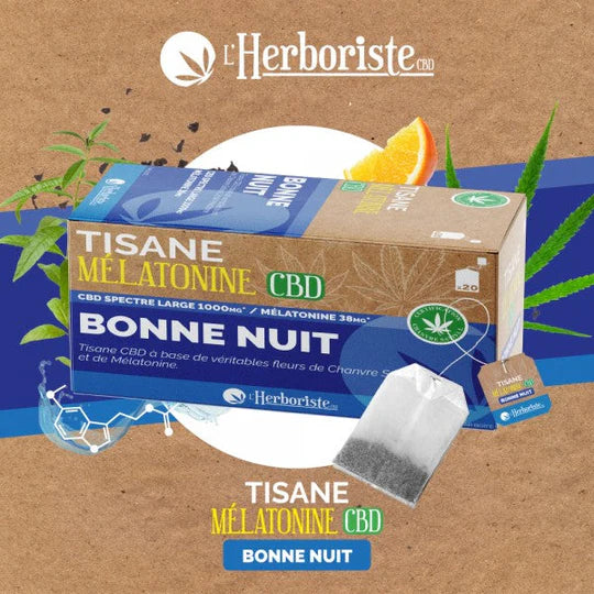 Infusion CBD en Sachet <br>bonne nuit x20