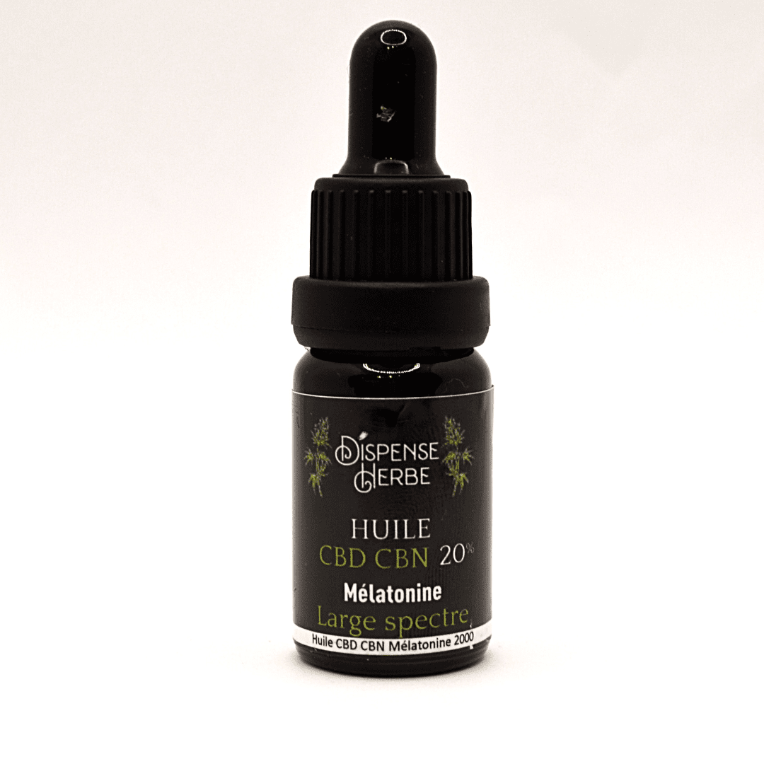 Huile CBN / CBD  Mélatonine - Sommeil - DispenseHerbe 🍀