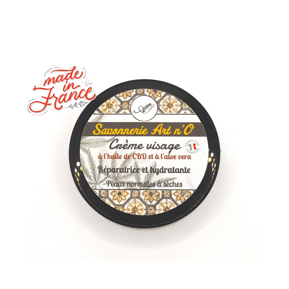 Crème visage à l'Aloe vera et au CBD - DispenseHerbe 🍀